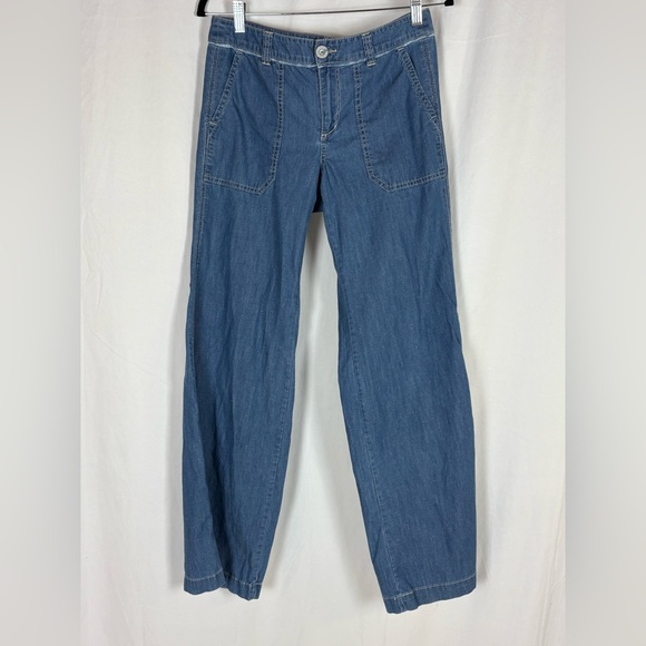 Pilcro Denim - Pilcro Wide-Leg Jeans in Medium Blue Wash